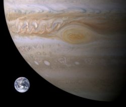 Tamaño comparativo Júpiter - Tierra