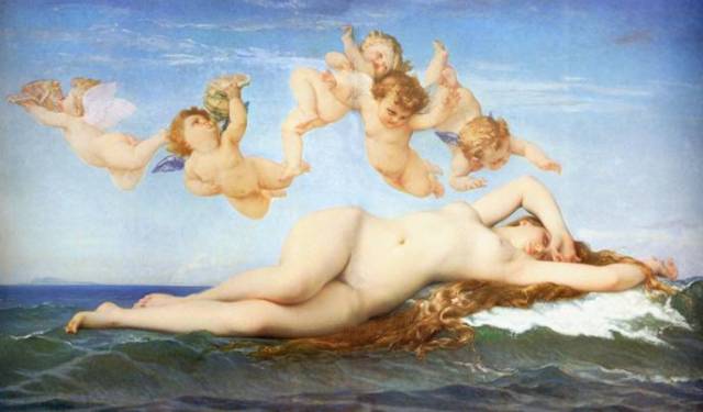 El nacimiento de Afrodita (Alexandre Cabanel, 1863)